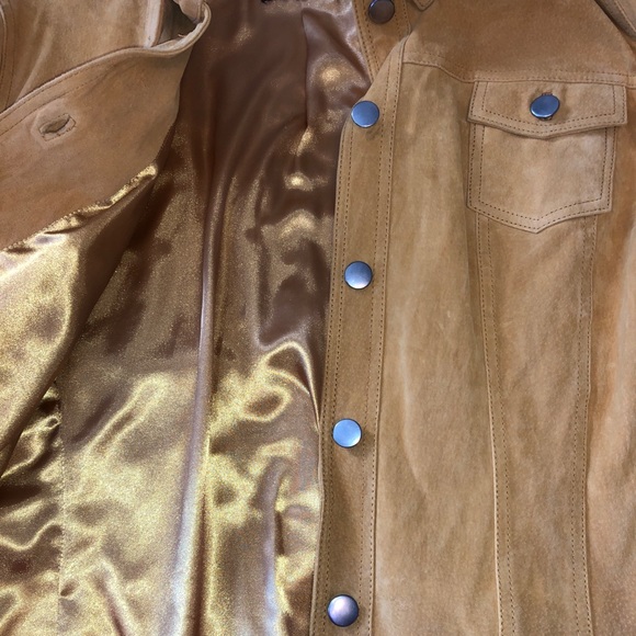 Heavy Oversized Yellow Leather Button Down - Picture 7 of 8